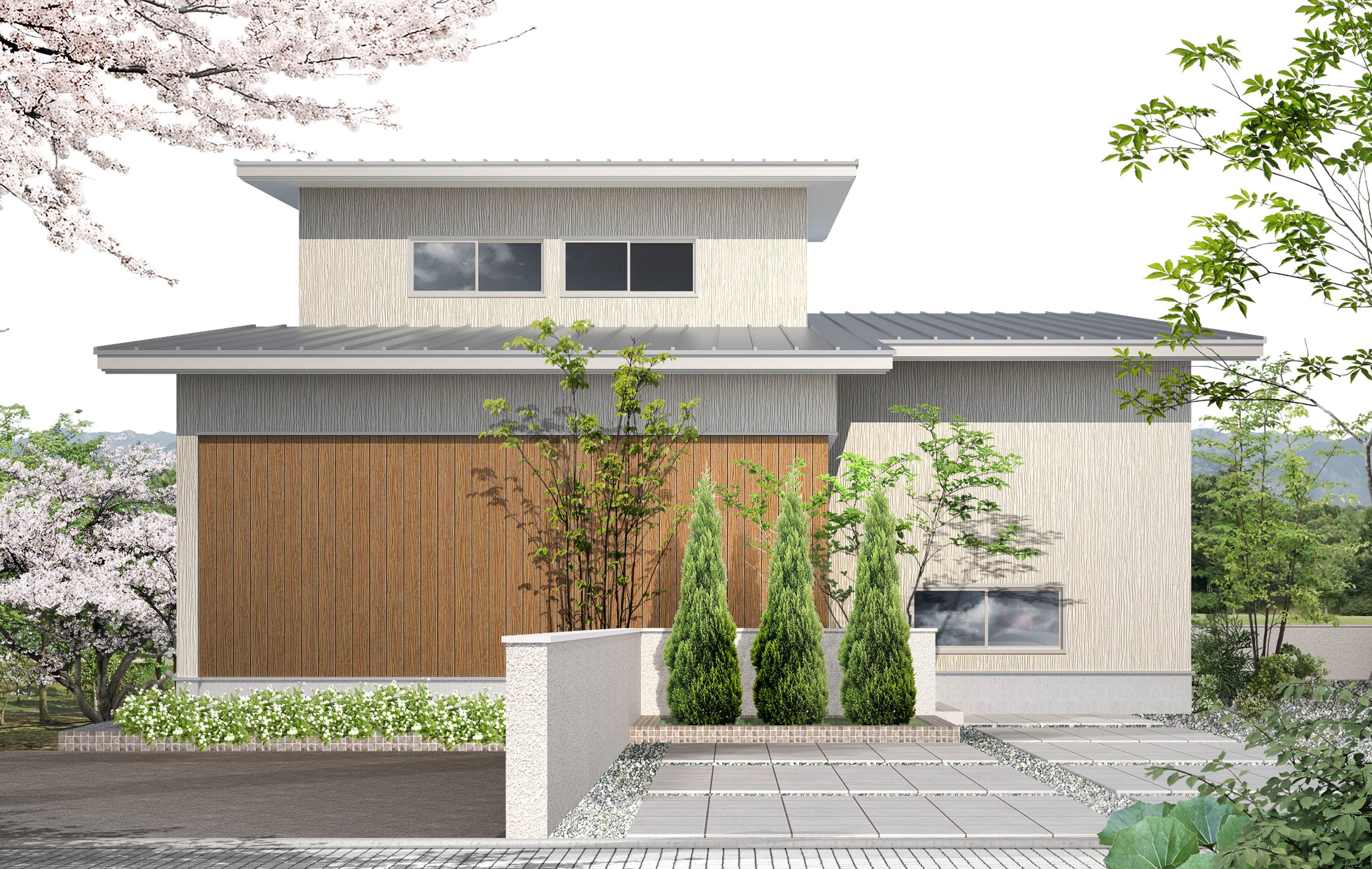 明るく開放感のある、平屋のように暮らす家