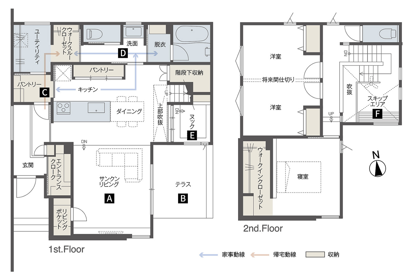 1階・2階 間取り図