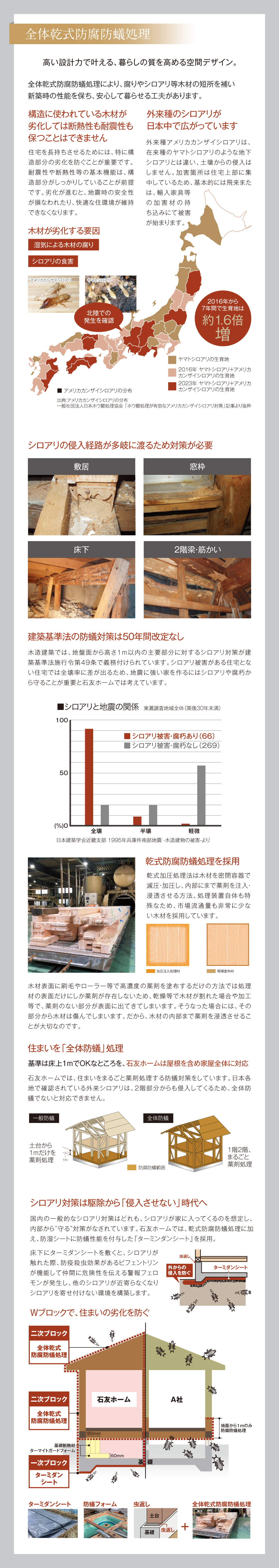 全体乾式防腐防蟻処理