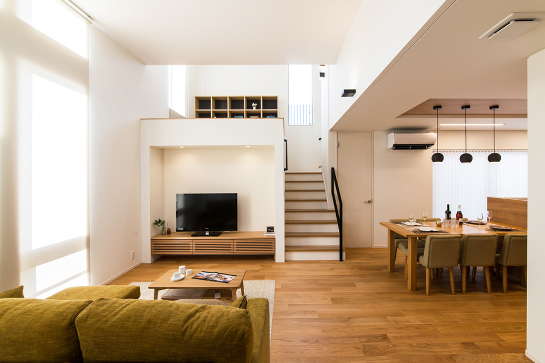 家事効率を高め、暮らしを彩る５層空間の家